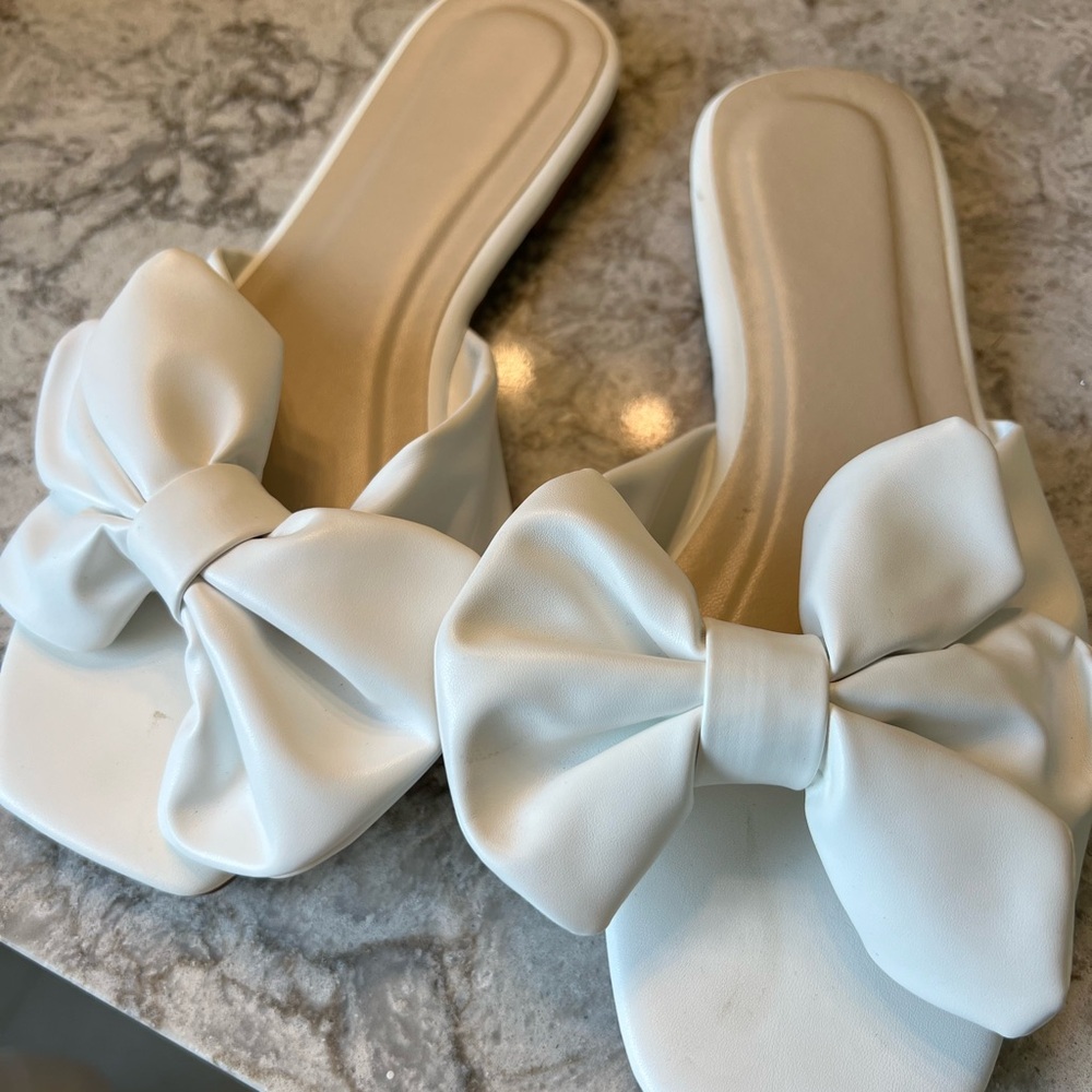 White sandals